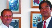 Alec Robshaw (Beka Associates&#8217; sales director) on the left, and Takaharu Matsumoto (Yokogawa business development manager) is on the right